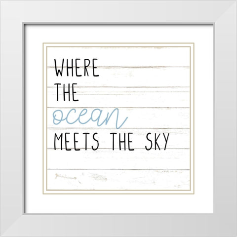 Eat Sleep Beach 4 White Modern Wood Framed Art Print with Double Matting by Allen, Kimberly