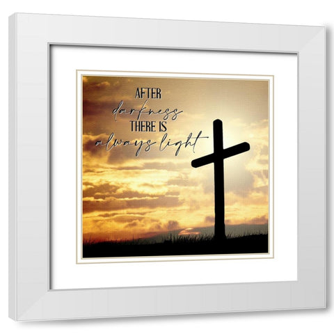 After Darkness White Modern Wood Framed Art Print with Double Matting by Allen, Kimberly