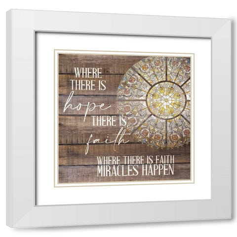 Have Faith 5 White Modern Wood Framed Art Print with Double Matting by Allen, Kimberly