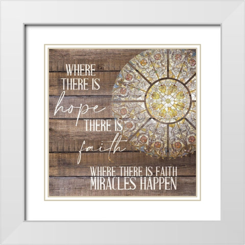 Have Faith 5 White Modern Wood Framed Art Print with Double Matting by Allen, Kimberly