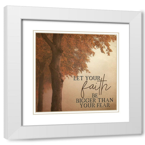 Bigger than your Fears White Modern Wood Framed Art Print with Double Matting by Allen, Kimberly