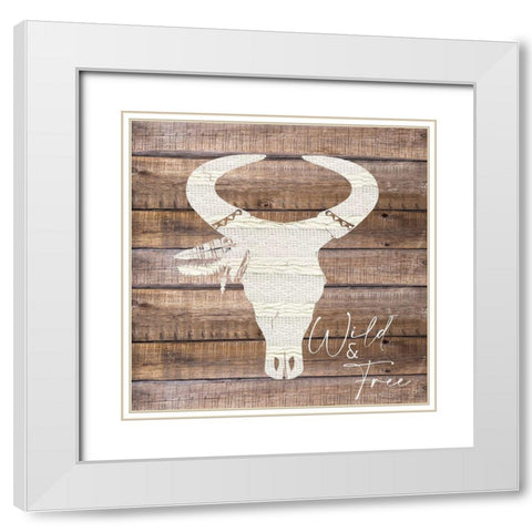 Wild and Free 1 White Modern Wood Framed Art Print with Double Matting by Allen, Kimberly