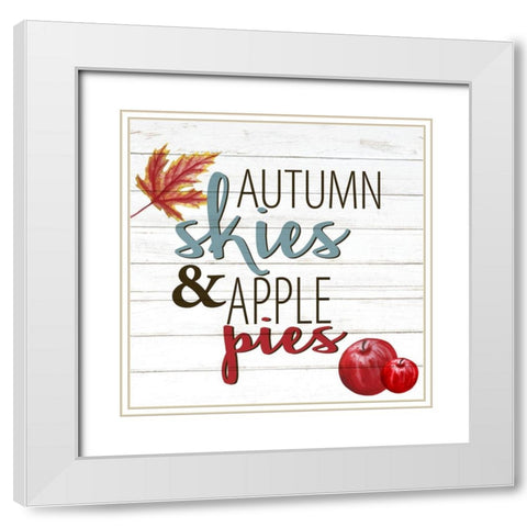 Autumn Skies White Modern Wood Framed Art Print with Double Matting by Allen, Kimberly