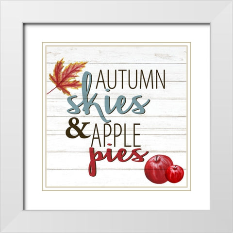 Autumn Skies White Modern Wood Framed Art Print with Double Matting by Allen, Kimberly