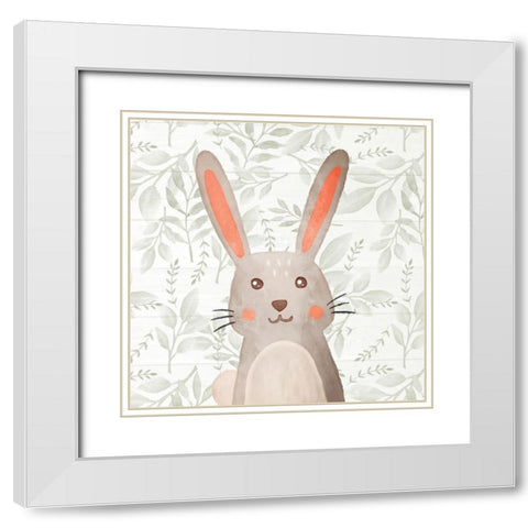 Woodland Love 1 White Modern Wood Framed Art Print with Double Matting by Allen, Kimberly