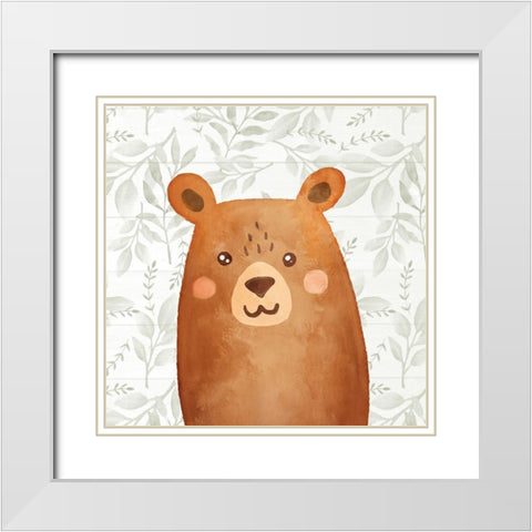 Woodland Love 3 White Modern Wood Framed Art Print with Double Matting by Allen, Kimberly