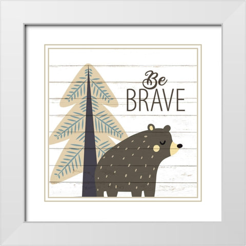 Be 1 White Modern Wood Framed Art Print with Double Matting by Allen, Kimberly