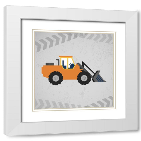 Build Great Things 1 White Modern Wood Framed Art Print with Double Matting by Allen, Kimberly
