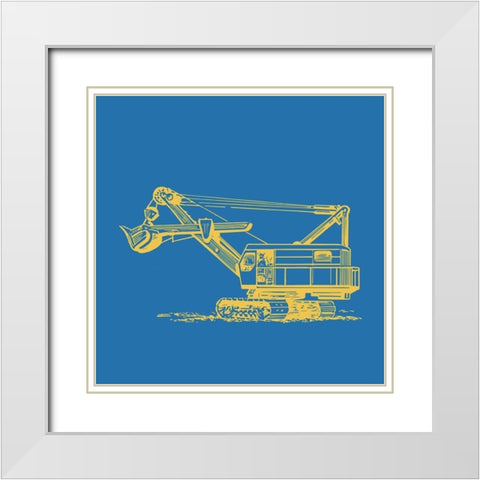 Construction 3 White Modern Wood Framed Art Print with Double Matting by Allen, Kimberly