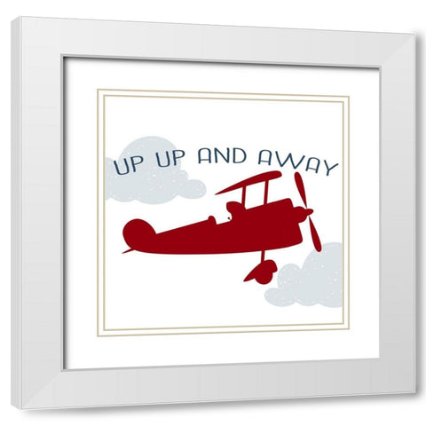 Up 1 White Modern Wood Framed Art Print with Double Matting by Allen, Kimberly