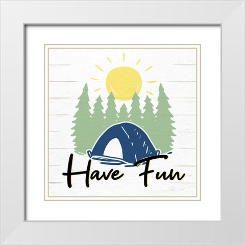 Have Fun 1 White Modern Wood Framed Art Print with Double Matting by Allen, Kimberly