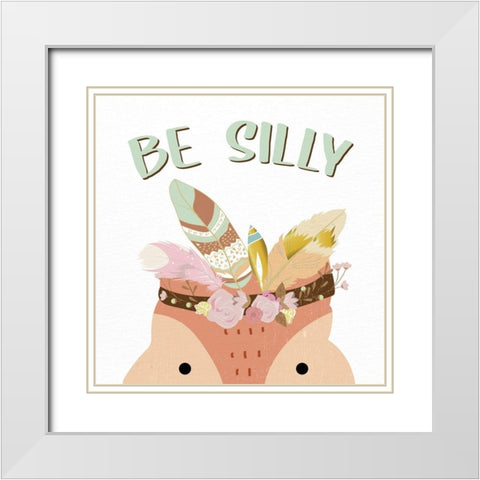 Be Silly 1 White Modern Wood Framed Art Print with Double Matting by Allen, Kimberly
