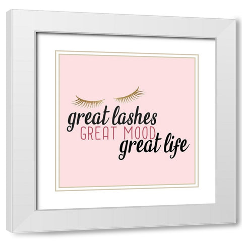 Lash 2 White Modern Wood Framed Art Print with Double Matting by Allen, Kimberly