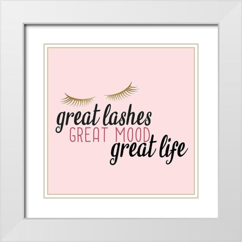 Lash 2 White Modern Wood Framed Art Print with Double Matting by Allen, Kimberly