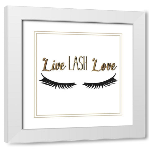 Lash 4 White Modern Wood Framed Art Print with Double Matting by Allen, Kimberly
