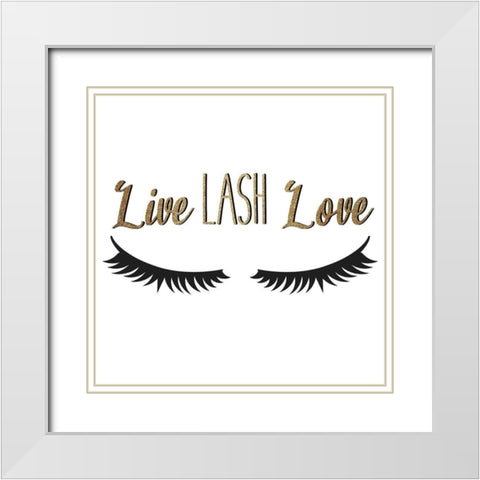 Lash 4 White Modern Wood Framed Art Print with Double Matting by Allen, Kimberly