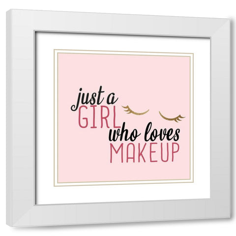 Lash 3 White Modern Wood Framed Art Print with Double Matting by Allen, Kimberly