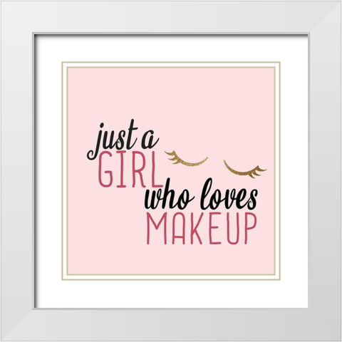 Lash 3 White Modern Wood Framed Art Print with Double Matting by Allen, Kimberly