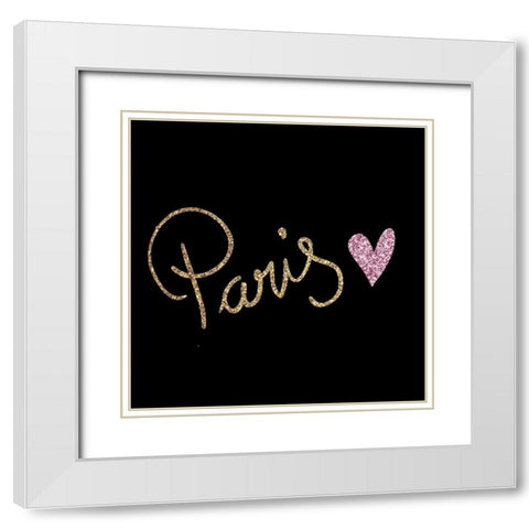 Mon Amour 2 V2 White Modern Wood Framed Art Print with Double Matting by Allen, Kimberly