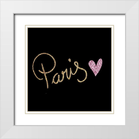 Mon Amour 2 V2 White Modern Wood Framed Art Print with Double Matting by Allen, Kimberly