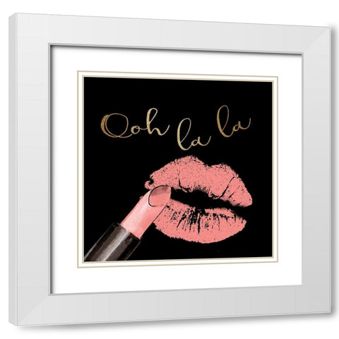 Paris Heart 2 White Modern Wood Framed Art Print with Double Matting by Allen, Kimberly