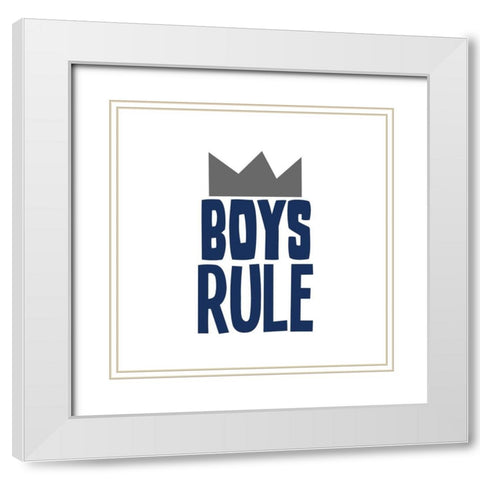 Be Strong 4 White Modern Wood Framed Art Print with Double Matting by Allen, Kimberly