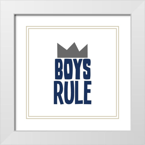 Be Strong 4 White Modern Wood Framed Art Print with Double Matting by Allen, Kimberly