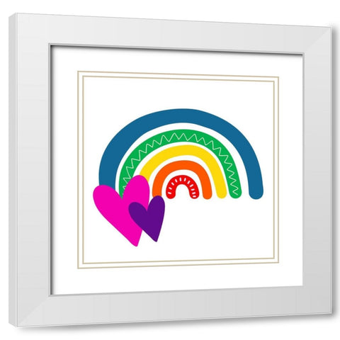 Bright Future 3 White Modern Wood Framed Art Print with Double Matting by Allen, Kimberly
