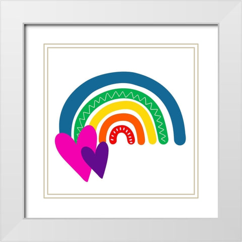 Bright Future 3 White Modern Wood Framed Art Print with Double Matting by Allen, Kimberly
