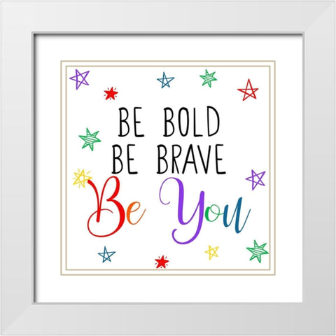 Bright Future 4 V2 White Modern Wood Framed Art Print with Double Matting by Allen, Kimberly