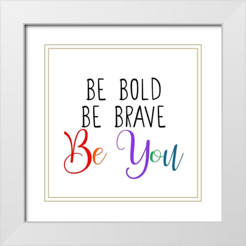 Bright Future 4 White Modern Wood Framed Art Print with Double Matting by Allen, Kimberly
