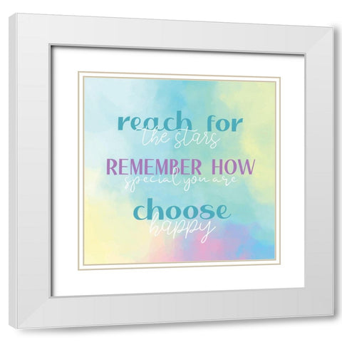 Reach for the Stars White Modern Wood Framed Art Print with Double Matting by Allen, Kimberly