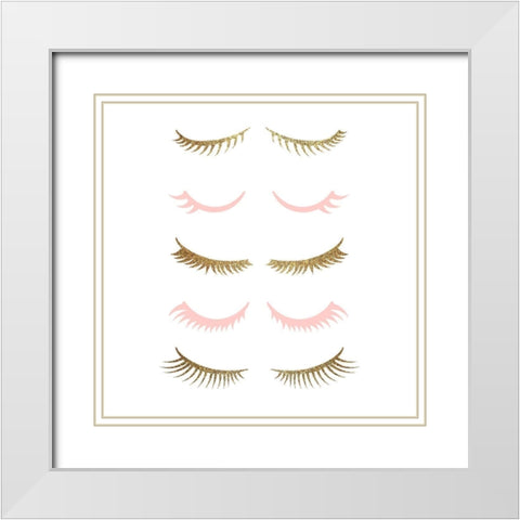 Lash White Modern Wood Framed Art Print with Double Matting by Allen, Kimberly