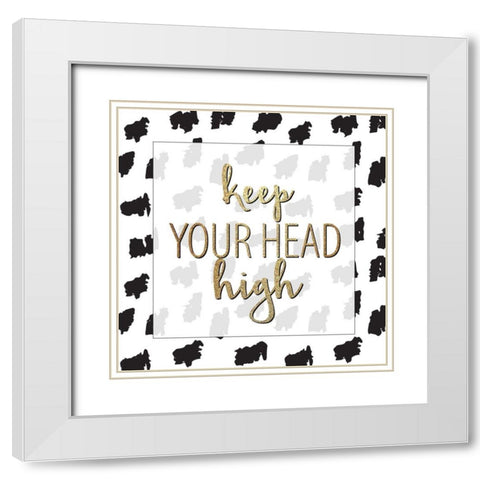 Head High White Modern Wood Framed Art Print with Double Matting by Allen, Kimberly