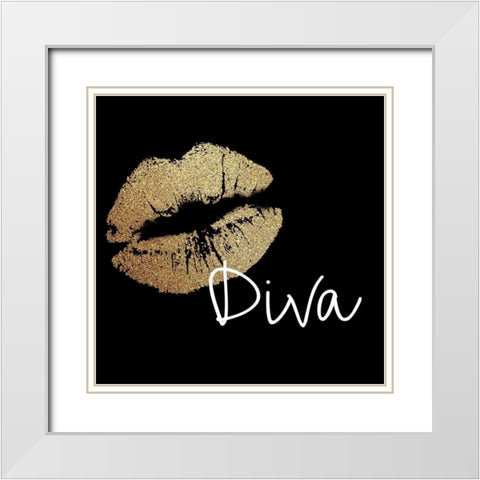 Queen 3 White Modern Wood Framed Art Print with Double Matting by Allen, Kimberly