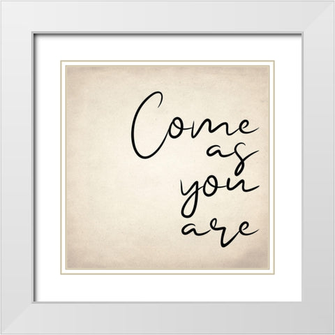 Come As You Are White Modern Wood Framed Art Print with Double Matting by Allen, Kimberly