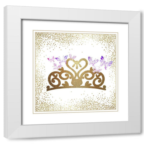 Princess Heart 2 White Modern Wood Framed Art Print with Double Matting by Allen, Kimberly