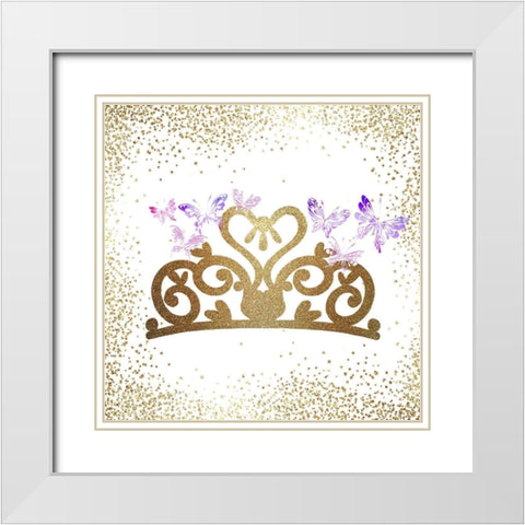 Princess Heart 2 White Modern Wood Framed Art Print with Double Matting by Allen, Kimberly