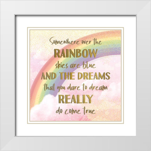 Really Do Come True V1 White Modern Wood Framed Art Print with Double Matting by Allen, Kimberly