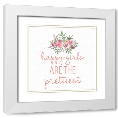 Pink Scent 4 White Modern Wood Framed Art Print with Double Matting by Allen, Kimberly