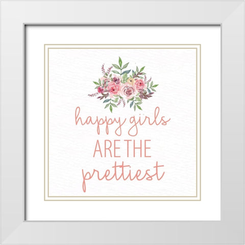 Pink Scent 4 White Modern Wood Framed Art Print with Double Matting by Allen, Kimberly