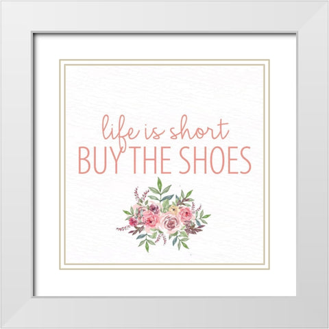 Pink Scent 3 White Modern Wood Framed Art Print with Double Matting by Allen, Kimberly