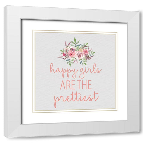 Pink Scent 4 v2 White Modern Wood Framed Art Print with Double Matting by Allen, Kimberly