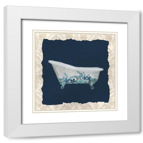 In the Tub 1 White Modern Wood Framed Art Print with Double Matting by Allen, Kimberly