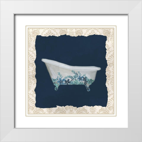 In the Tub 1 White Modern Wood Framed Art Print with Double Matting by Allen, Kimberly