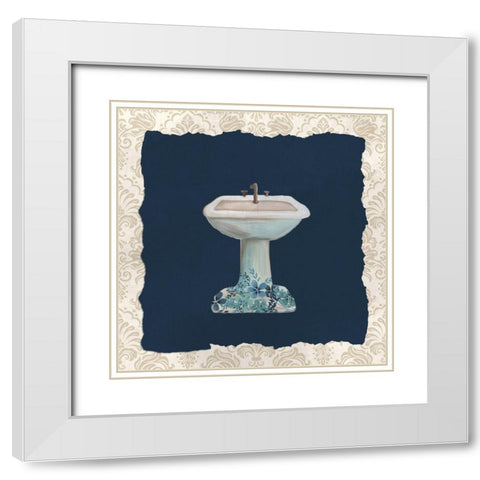 In the Tub 3 White Modern Wood Framed Art Print with Double Matting by Allen, Kimberly