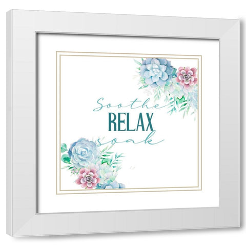 Relax Recharge 4 v3 White Modern Wood Framed Art Print with Double Matting by Allen, Kimberly