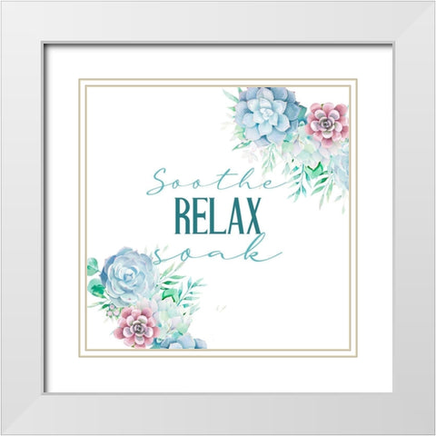 Relax Recharge 4 v3 White Modern Wood Framed Art Print with Double Matting by Allen, Kimberly