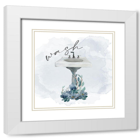 Wash Your 4 White Modern Wood Framed Art Print with Double Matting by Allen, Kimberly