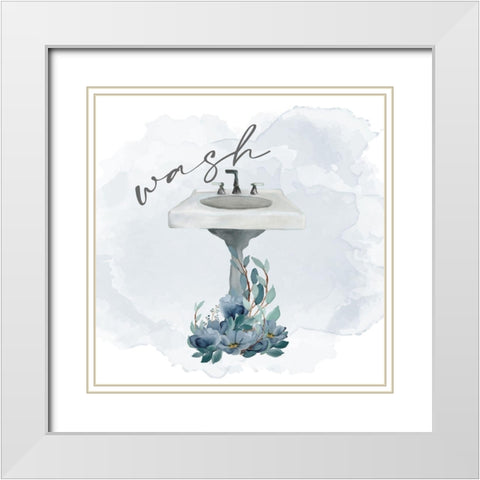 Wash Your 4 White Modern Wood Framed Art Print with Double Matting by Allen, Kimberly